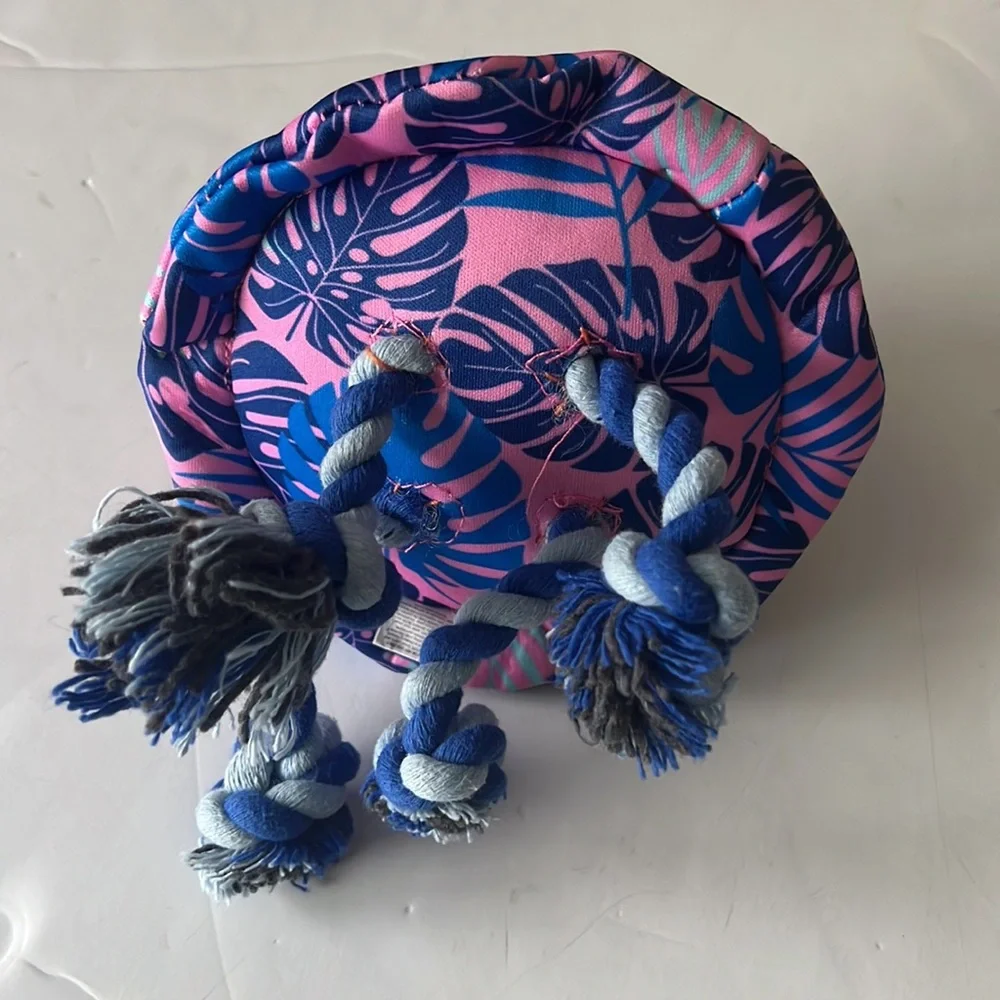 Banana Boat Blue and Pink Rope Leg Jelly Fish Dog Toy